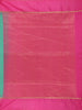 Sea Green Butta Woven Soft Silk Saree with Contrast Pink Border