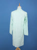 Sea Green Diamond Embroidered Cotton Kurta For Men - Diadem