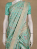 Sea Green Floral Butta Woven Banarasi Silk Saree With Zari Border