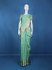Sea Green Floral Design Semi Tissue Saree - Diadem