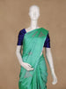 Sea Green Floral Woven Pure Kanchipuram Silk Saree - Diadem