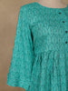 Sea Green Geometric Printed Cotton Kurti - Diadem