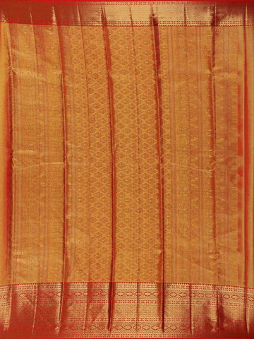 Sea Green Floral Woven Motifs Pure Kanchipuram Tissue Silk Saree - Diadem