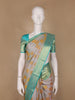 Silver Grey Floral Woven Pure Kanchipuram Silk Saree - Diadem