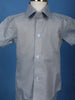 Silver Grey Silk Dhoti With Matching Half Sleeve Shirt - Diadem