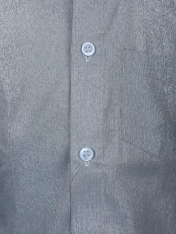 Silver Grey Silk Dhoti With Matching Half Sleeve Shirt - Diadem