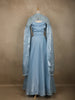 Sky Blue Embroidered Design Organza Bridesmaids Lehenga