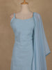 Sky Blue Sequins Design Georgette Palazzo Suit with Dupatta