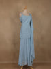 Sky Blue Sequins Design Georgette Palazzo Suit with Dupatta