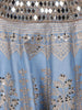 Sky Blue Banarasi Silk Mirror Work Bridesmaids Lehenga - Diadem