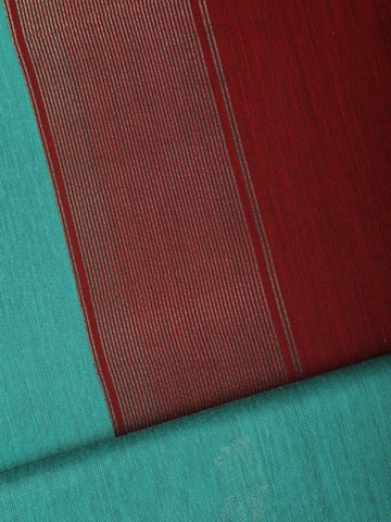 Sky Blue Floral Butta Fancy Cotton Saree - Diadem