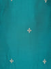 Sky Blue Floral Designed Cotton Salwar Suit - Diadem