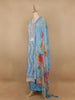 Sky Blue Floral Designed Cotton Salwar Suit - Diadem