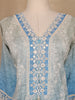 Sky Blue Floral Designed Cotton Salwar Suit - Diadem
