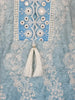 Sky Blue Floral Designed Cotton Salwar Suit - Diadem