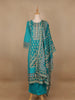 Sky Blue Floral Designed Cotton Salwar Suit - Diadem