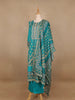 Sky Blue Floral Designed Cotton Salwar Suit - Diadem