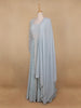 Sky Blue Floral Designed Georgette Gown - Diadem