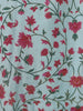 Sky Blue Floral Printed Cotton Kurti - Diadem