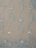 Sky Blue Floral Sequin Embroidered Organza Designer Saree - Diadem