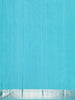 Sky Blue Floral Woven Pure Kanchipuram Silk Saree - Diadem