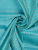 Sky Blue Floral Woven Pure Kanchipuram Silk Saree - Diadem