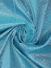 Sky Blue Floral Woven Pure Kanchipuram Silk Saree - Diadem