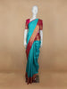Sky Blue Floral Woven Pure Kanchipuram Silk Saree - Diadem