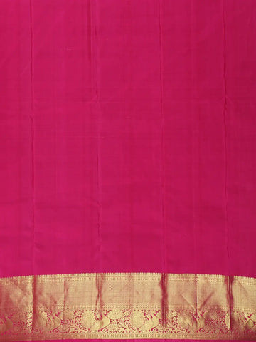 Sky Blue Floral Woven Pure Kanchipuram Silk Saree - Diadem