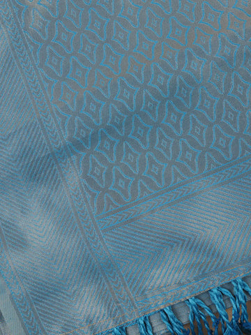 Sky Blue Ikat Design Soft Silk Saree - Diadem