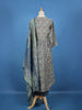 Slate Grey Floral Design  Chandheri Cotton Salwar Suit
