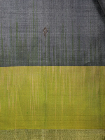 Steel Grey Diamond motifs Zari Woven Soft Silk Saree - Diadem