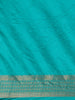 Teal Blue Butta Woven Design Semi Banarasi Silk Saree