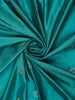 Teal Blue Butta Woven Design Semi Banarasi Silk Saree