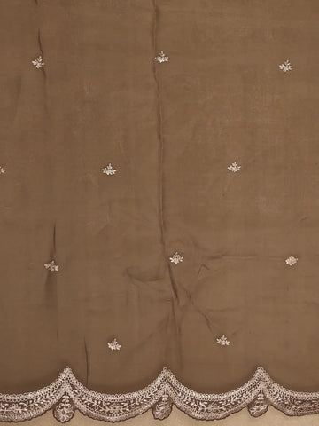 Teal Blue Floral Butta Design Pure Tussar Silk Saree - Diadem