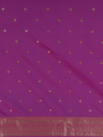 Teal Blue Floral Design Banarasi Silk Saree - Diadem