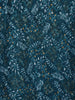 Teal Blue Leaf Motif Printed Cotton Kurta For Men - Diadem