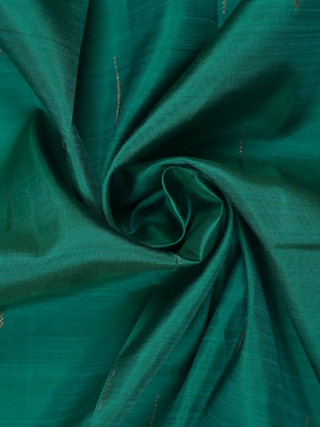 Teal Blue Solid Designed Silk Saree - Diadem
