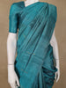 Teal Blue Striped Design Pure Tissue Silk Saree - Diadem