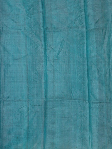 Teal Blue Striped Design Pure Tissue Silk Saree - Diadem