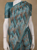 Teal Green Abstract Design Semi Tissue Silk Saree - Diadem