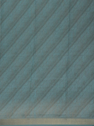 Teal Green Abstract Design Semi Tissue Silk Saree - Diadem