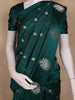 Teal Green Butta Woven Katan Banarasi Saree