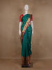 Teal Green Paisley Design Banarasi Silk Saree - Diadem