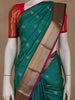 Teal Green Paisley Design Banarasi Silk Saree - Diadem