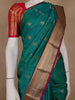 Teal Green Paisley Design Banarasi Silk Saree - Diadem
