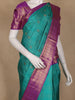 Teal Green Peacock Motif Woven Pure Kanchipuram Silk Saree - Diadem