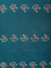 Teal Blue Floral Design Cotton Kurti - Diadem