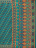 Teal Green Floral Designed Chanderi Cotton Saree - Diadem