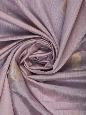 Thistle Purple Floral Woven Semi Tussar Saree - Diadem